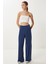 Geniş Paça Dökümlü Modal Pantolon LUB0208 Lacivert 2