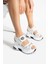Pearlshine Beyaz Taşlı Cırtlı 10 cm Yüksek Topuk Yaz Sandaleti 1