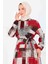 Desenli Kuşaklı Elbise Kirmizi - 27518 4