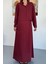 Ciela Kadın Askılı Bolero Maxi Bordo Elbise Takım – Yazlık Modal Rahatlık ve Zarif Şıklık 5