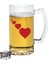 Kalp Baskılı Bira Bardağı - Bira Bardak 1