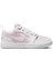 Jordan 1 Low Alt Leather Sneakers Hakiki Deri Bantlı Cırtlı Kız Çocuk Spor Ayakkabı Beyaz Pembe 1