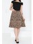 Desenli Mini Boy Etek Vizon - 27236 1