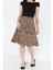 Desenli Mini Boy Etek Vizon - 27236 2