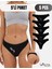 Kadın Pamuklu Tanga Külot, Kedi Baskılı String, Siyah, 5'li Paket, Xl 1