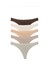 Kadın Tanga Külot, Pamuklu String Iç Çamaşırı, Düşük Bel - Kahve, Taş, Pudra, Bej, Açık Kahve, L 4