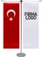 Kişiye Özel Masa Bayrağı - Çift Direk Masa Bayrağı - Logolu Masa Bayrağı - Kırlangıç Bayrak 1