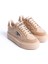 Jet-Prag Bağcıklı Ortopedik Taban Desenli Kadın Sneaker Spor Ayakkabı Ctt - Ten 4