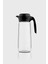 Daisy 1500 ml Siyah Kapaklı Gravürlü Cam Sürahi 111023 1