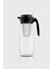 Daisy 1500 ml Siyah Kapaklı Süzgeçli Detoks Cam Sürahi 111025 1