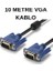 VGA Kablo 10 Metre – 15 Pin Erkek-Erkek | Uzun Mesafe Yüksek Çözünürlüklü Görüntü Aktarımı 1