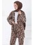 Desenli Kimono Takım Kahve - 27132 4