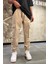 Erkek Bej Kargo Jogger Pantolon Gabardin 1