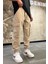 Erkek Bej Kargo Jogger Pantolon Gabardin 5