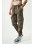Kahverengi Kargo Cepli Jogger Pantolon 5