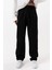 Siyah Baggy Bol Pantolon Keten Görünümlü 1