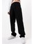 Siyah Baggy Bol Pantolon Keten Görünümlü 4
