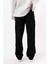Siyah Baggy Bol Pantolon Keten Görünümlü 5