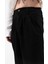 Siyah Baggy Bol Pantolon Keten Görünümlü 6