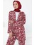 Desenli Kimono Takım Bordo - 27132 3