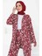 Desenli Kimono Takım Bordo - 27132 5