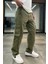Erkek Haki Baggy Kargo Pantolon 2