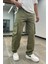 Erkek Haki Baggy Kargo Pantolon 3