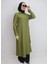 1633 Tunik Önden Düğmeli Beli Bağlamalı Cebi Taşlı Tunik Qys Tunik #247-03# 3