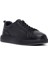 Erkek Siyah Bağcıklı Kalın Tabanlı Deri Sneaker 25WFD675014 6