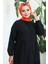 Büzgülü Pat Detaylı Elbise Siyah - 27293 3