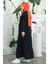 Büzgülü Pat Detaylı Elbise Siyah - 27293 4