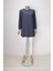 61098 Önden Taş Işlemeli Kol Uçları Düğmeli Rahat Kesim Tunik Qys Tunik 61098 #23-063 1