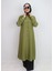1635 Tunik Önden Düğmeli Cep Kapak ve Kol Ucu Boncuk Detaylı Uzun Tunik Qys Tunik #24-03# 3