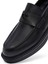 Erkek Siyah Deri Casual Loafer 25WFD685918 9