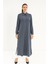 1552 Önden Gizli Düğmeli Gömlek Yaka A Kesim Tunik Kap #05-25# 1
