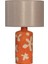 Flora Turuncu Seramik Abajur 1