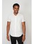 Beyaz Regular Fit Kısa Kol Erkek Gömlek E1017 1