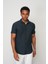 Navy Blue Regular Fit Kısa Kol Erkek Gömlek E1004 1