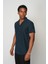Navy Blue Regular Fit Gömlek Yaka Erkek Gömlek E1005 2