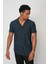 Navy Blue Regular Fit Gömlek Yaka Erkek Gömlek E1005 4
