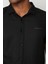 Siyah Regular Fit Kısa Kol Erkek Gömlek E1017 3