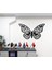 Desenli Kelebek Tasarımlı Hayvan Figürlü Metal Dekoratif Modern Duvar Tablosu Ev ve Ofis Için 2