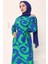 Desenli Kuşaklı Elbise Yesil - 27039 5