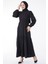 Beli Bağcıklı Elbise Siyah - 27303 2