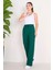Beli Lastikli Pantolon Zümrüt - 27074 2