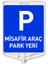 Misafir Araç Park Yeri Dikdörtgen Levha Çift Taraflı Baskı 1