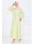 Düğmeli Desenli Elbise Lila - 27515 5