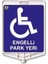 Engelli Park Yeri Dikdörtgen Levha Çift Taraflı Baskı 1
