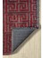 Ares Kırmızı Antrasit Halı Yıkanabilir Kaymaz Taban Şönil Kilim Dokuma Pamuk Taban Kilim NV04 3
