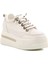 Beyaz Yüksek Taban Kadın Sneaker 25Y492 Z 1